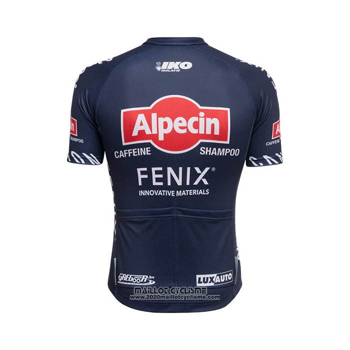 2022 Maillot Cyclisme Alpecin Fenix Profond Bleu Manches Courtes et Cuissard